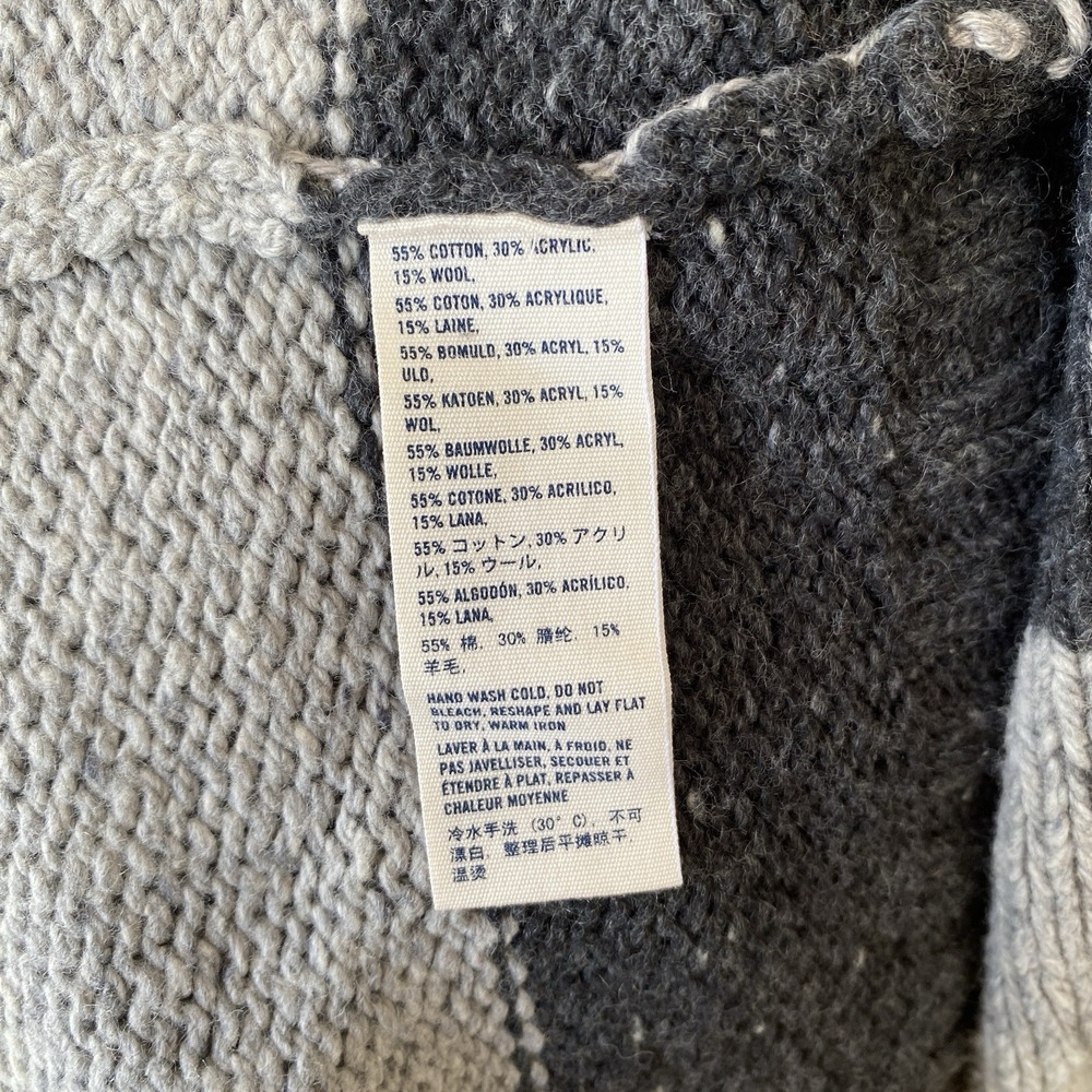 Abercrombie & Fitch Knit Wool Sweater‎ Cardigan Striped Size S/M Y2K - Picture 5 of 5